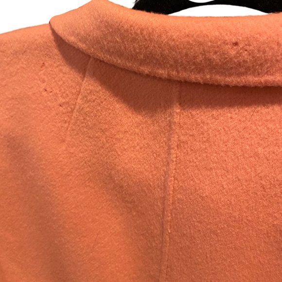 💕sold💕TALBOTS Coat Women's Jacket Salmon Pink Wool Blend Pea Coat Size 14 - Picture 6 of 7